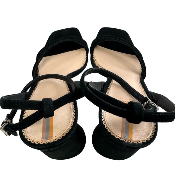 NWOT Sam Edelman Kia Black Suede Block Heel Sandals Size 9M - Picture 9 of 16